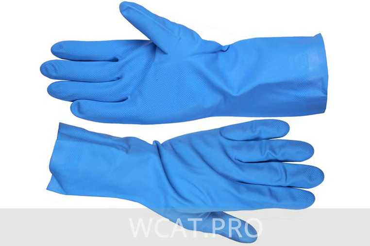 Виниловые перчатки утолщенные с внутренним напылением